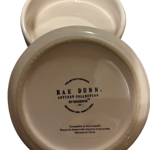 Rae Dunn Magenta Ceramic Cat Pet Bowl Set of 2 - Picture 2 of 5